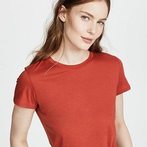 NEW-Vince ESSENTIAL CREW NECK TEE-Red-XS